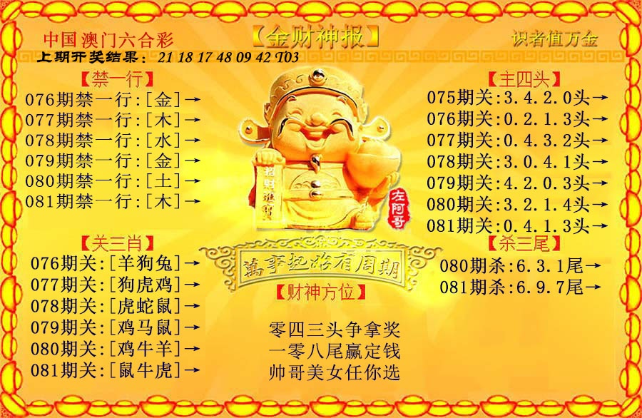 081期金财神[图]