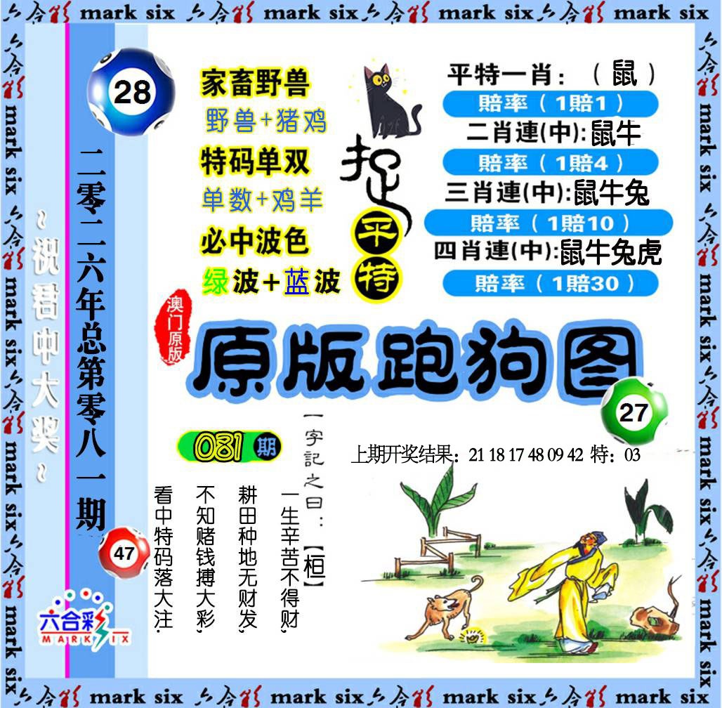 081期原版跑狗图[图]